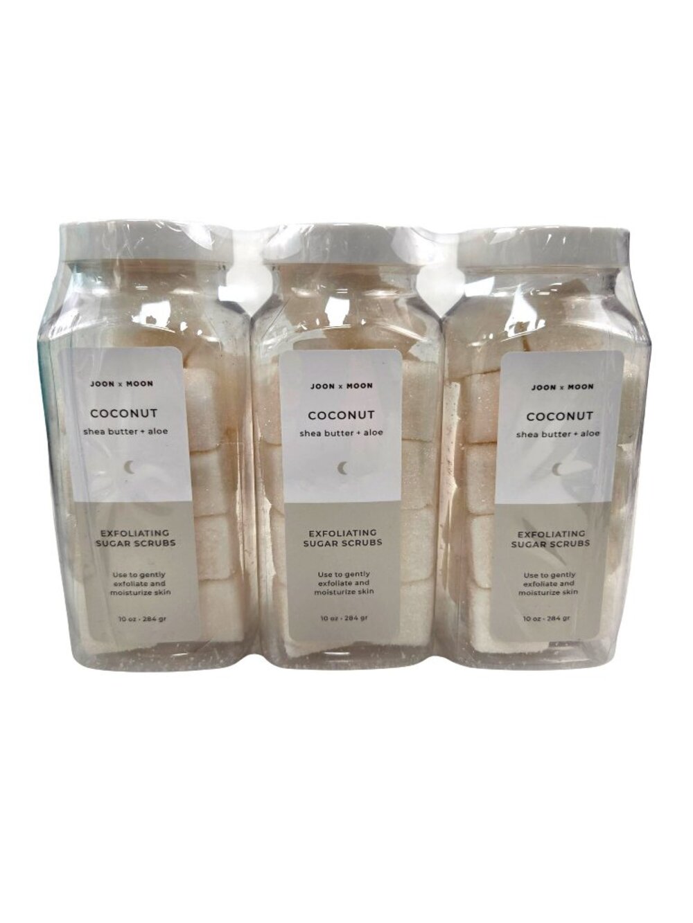 Joon X Moon Coconut Exfoliating Sugar Scrubs Shea Butter Aloe 10 Oz Pack Of 3